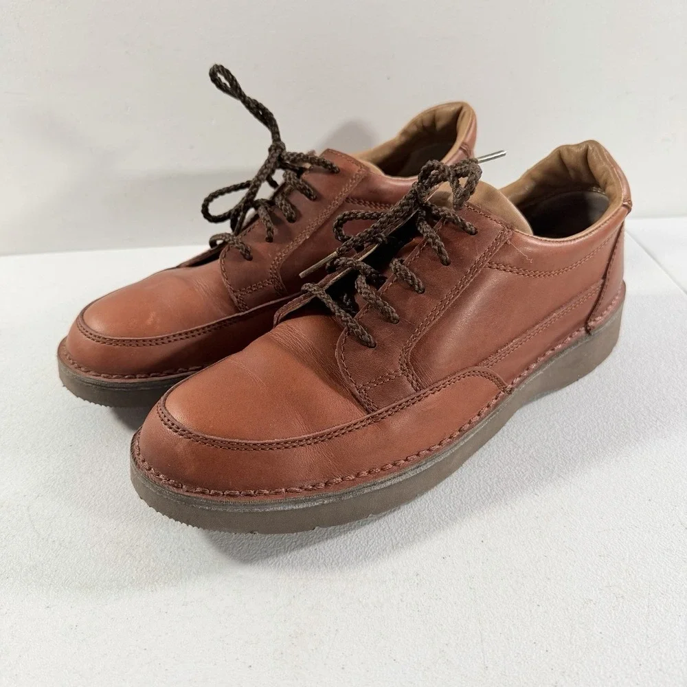 Rockport‎ Brown Leather Lace up  Mens Walking Casual Shoes Size 9 M